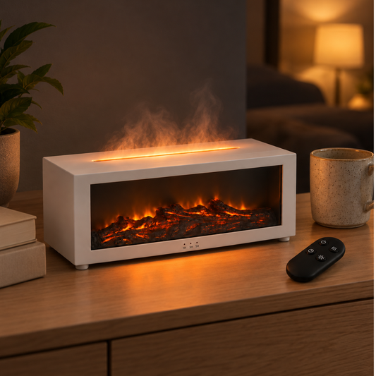Humidificador con llama 3D sin fuego real